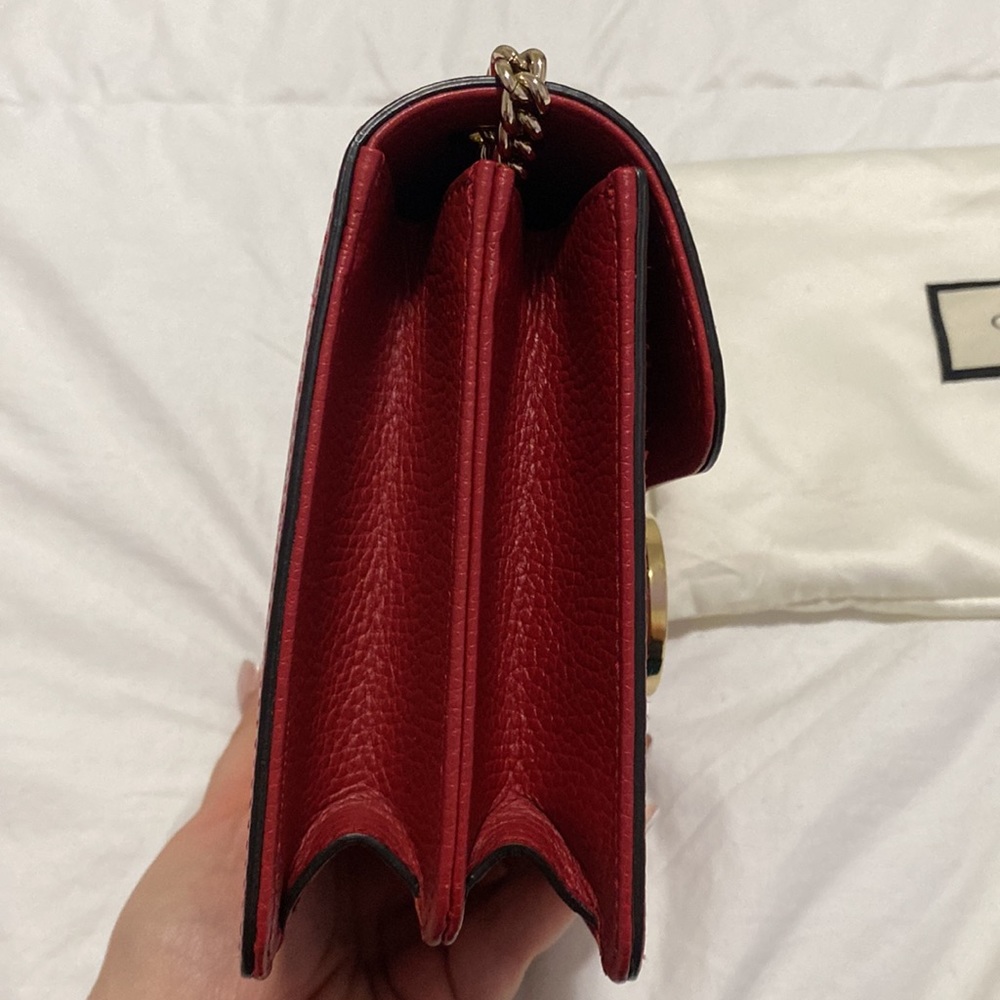 Authentic Gucci Interlocking Leather Bag- Red - image 5